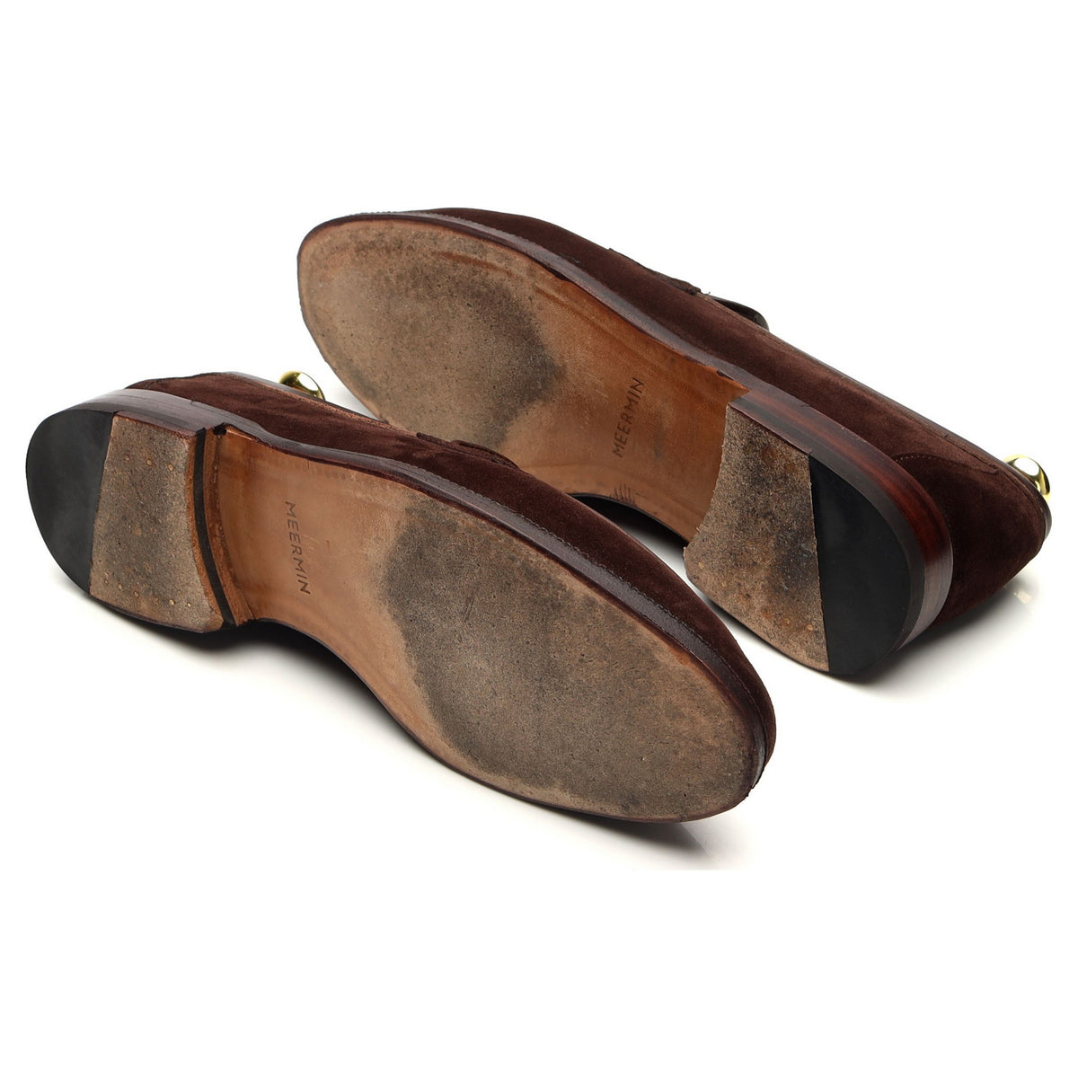 &#39;514270&#39; Dark brown Suede Penny Loafers UK 7