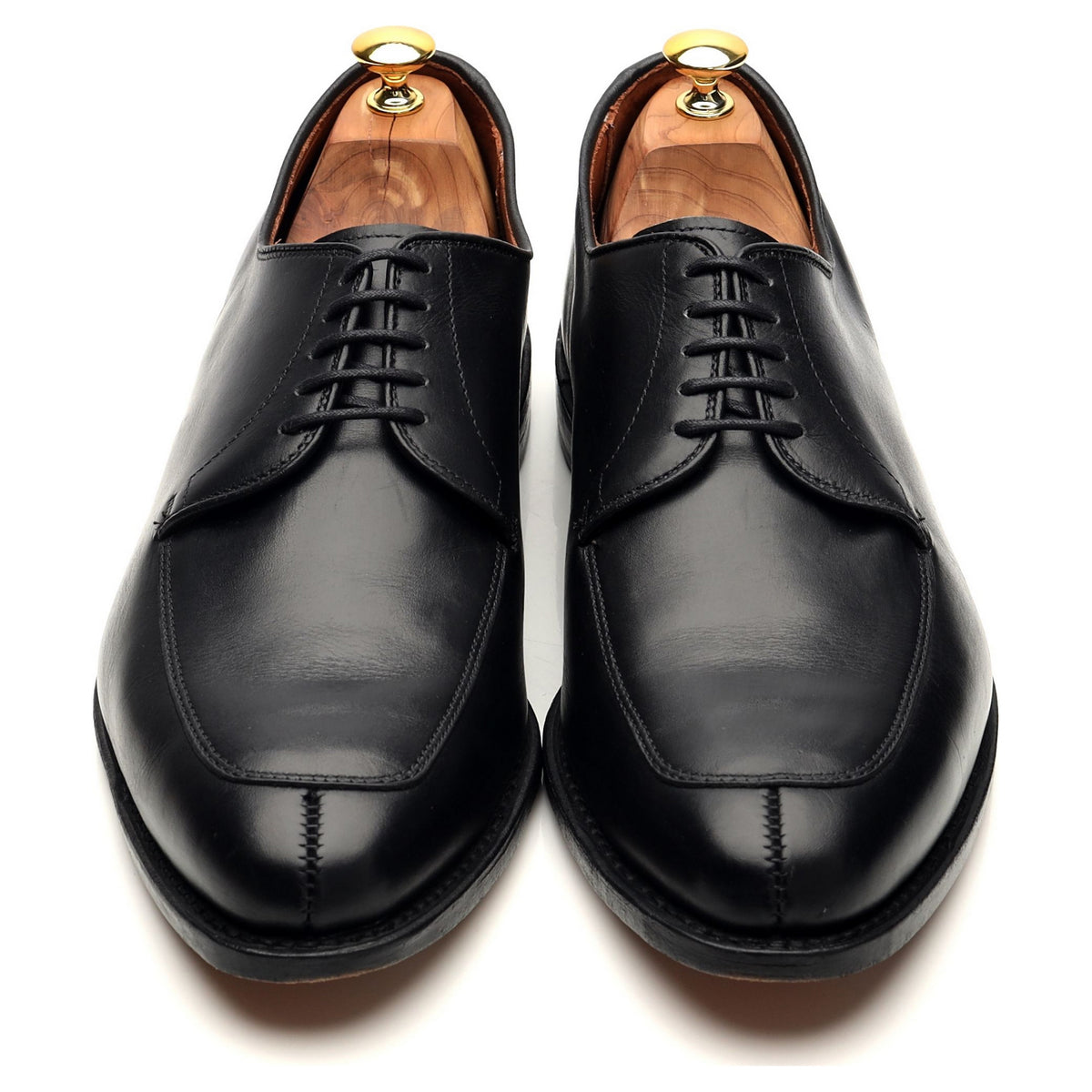 &#39;Delray&#39; Black Leather Derby Split Toe UK 12 US 13 EEE