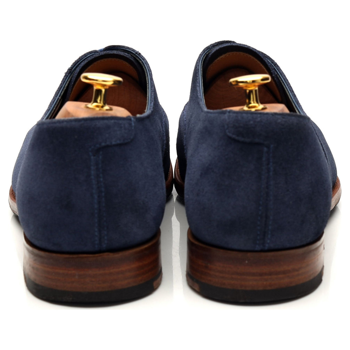 G:One Blue Suede Cap Toe Oxford UK 12 F