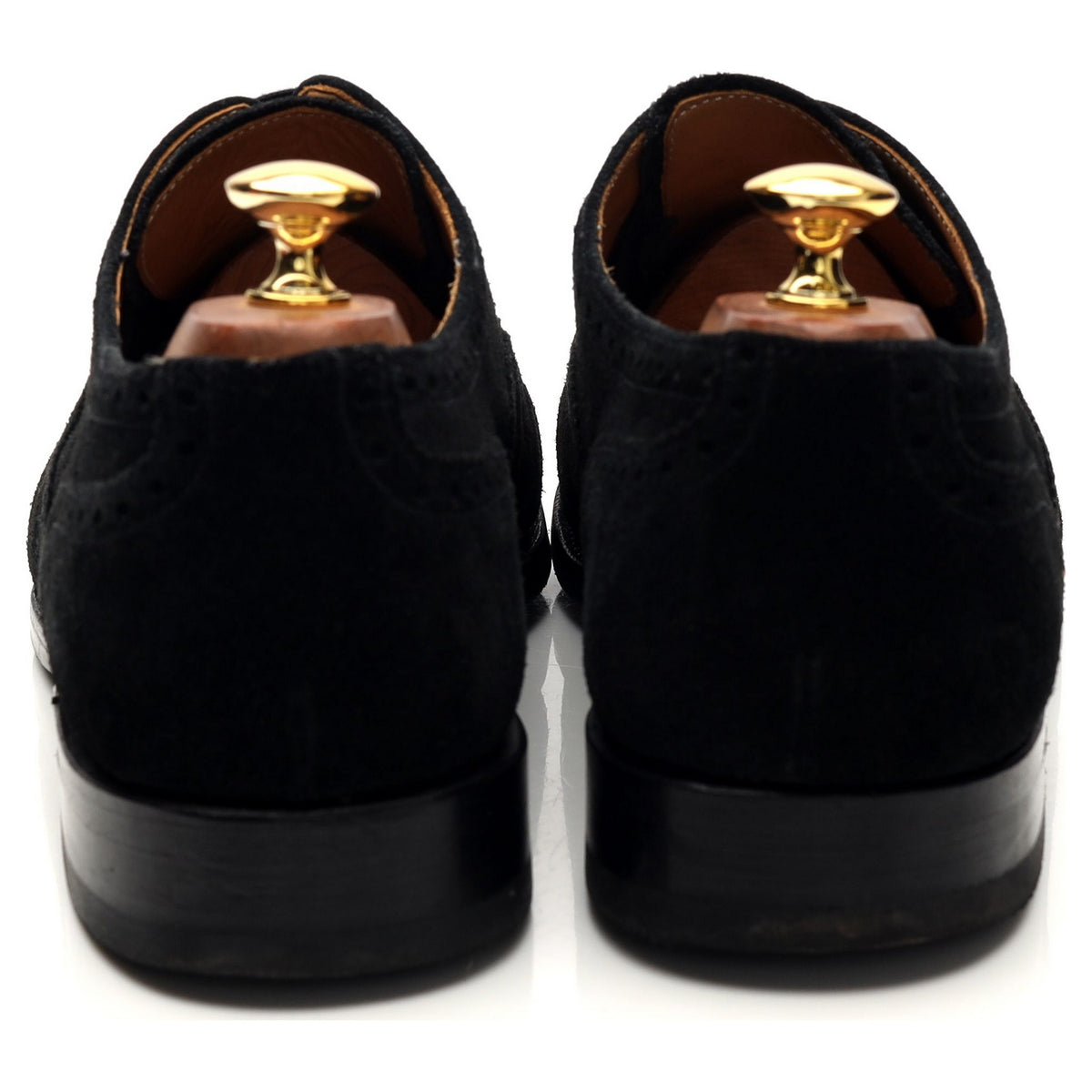 &#39;Wenatchee&#39; Black Suede Oxford Semi Brogues UK 10 E