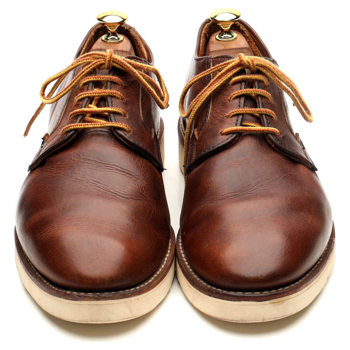 3118 Postman Oxford' Brown Leather Derby Shoes UK US Abbot's