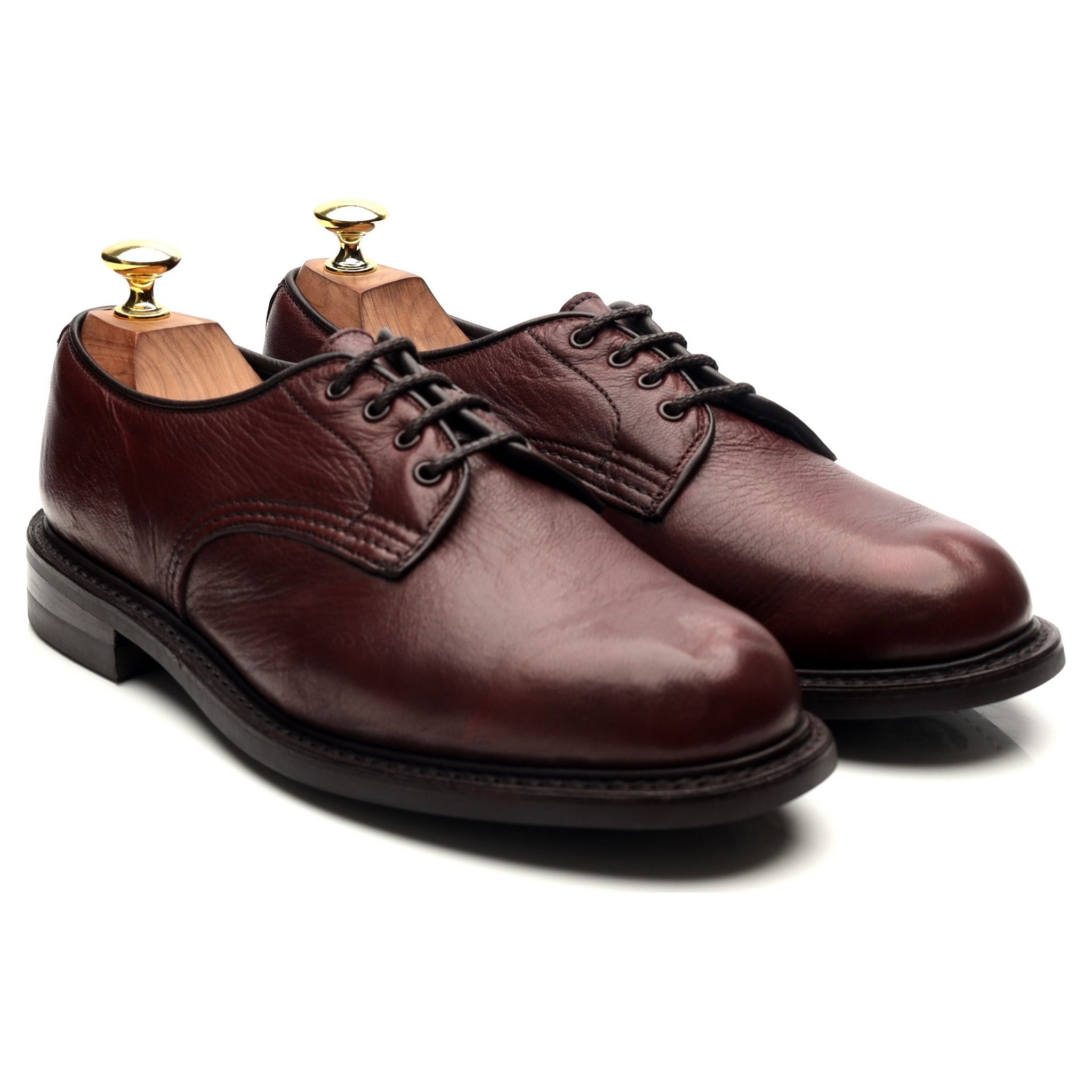 Women's 'Linda' Burgundy Olivvia Leather Derby UK 7.5 - Abbot's Shoes