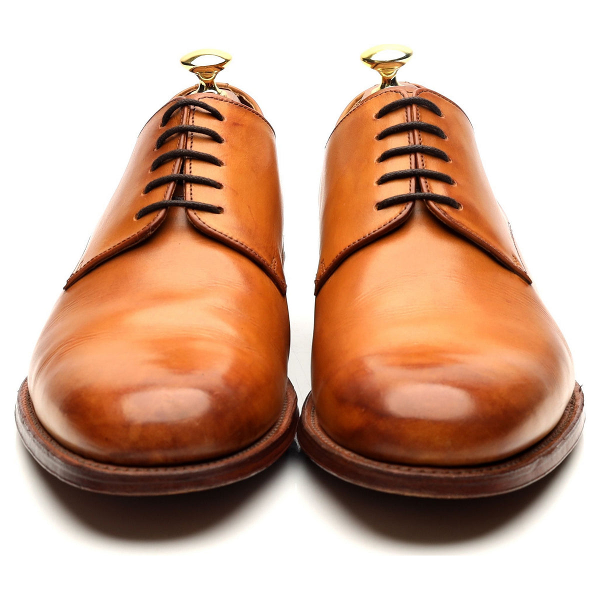 &#39;Toby&#39; Tan Brown Leather Derby UK 8 F
