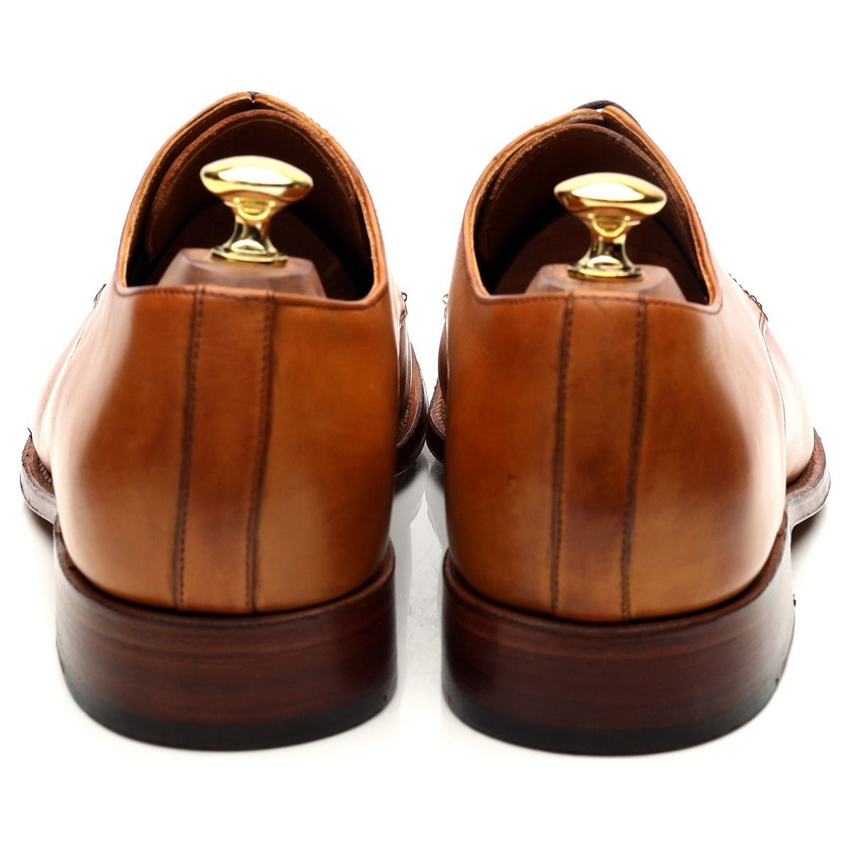 &#39;Toby&#39; Tan Brown Leather Derby UK 8 F