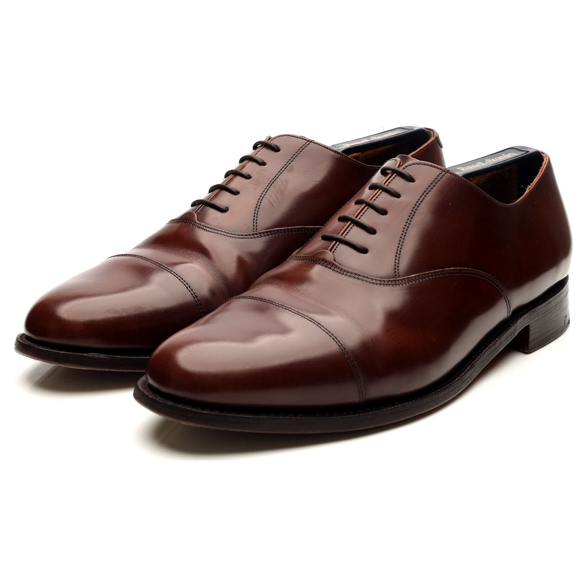 Russell &amp; Bromley Brown Leather Oxford UK 9.5 G