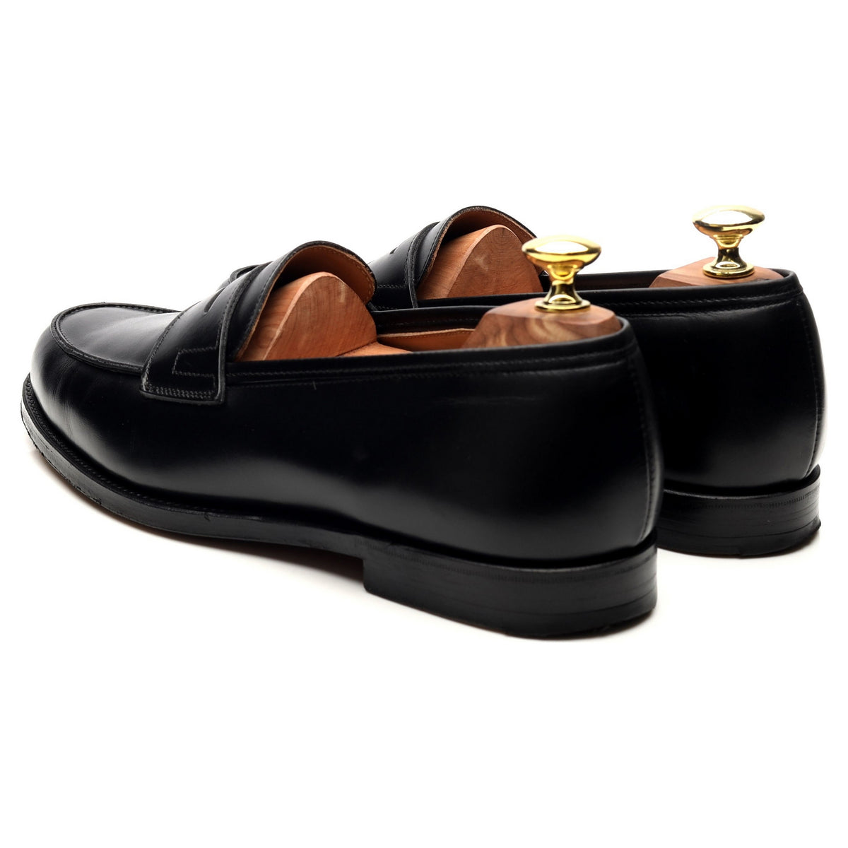 &#39;Grantham 2&#39; Black Leather Loafers UK 7 E