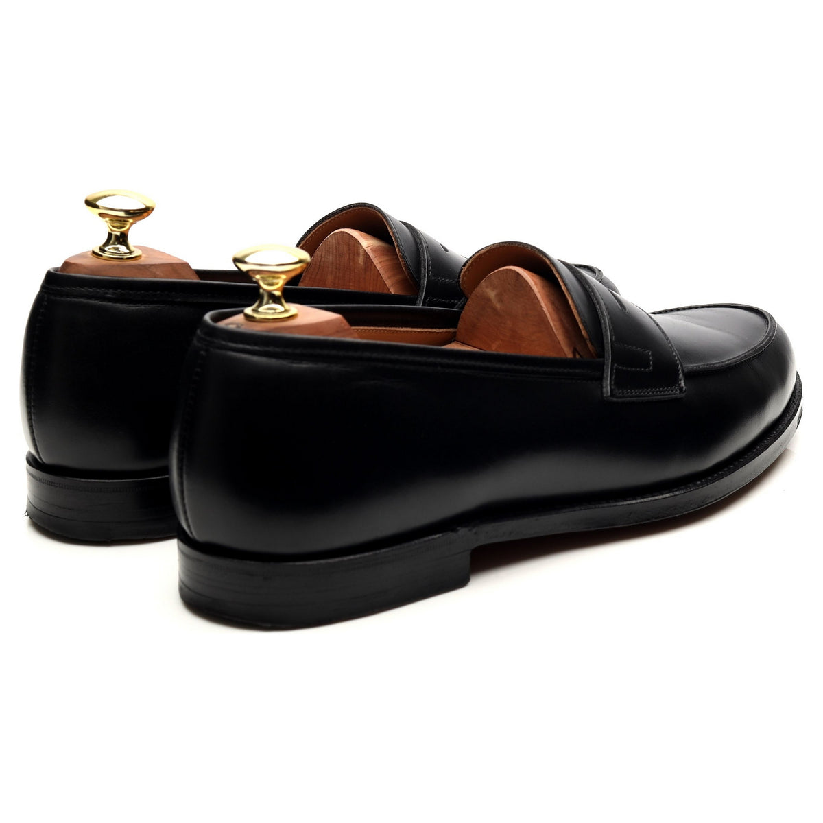 &#39;Grantham 2&#39; Black Leather Loafers UK 7 E