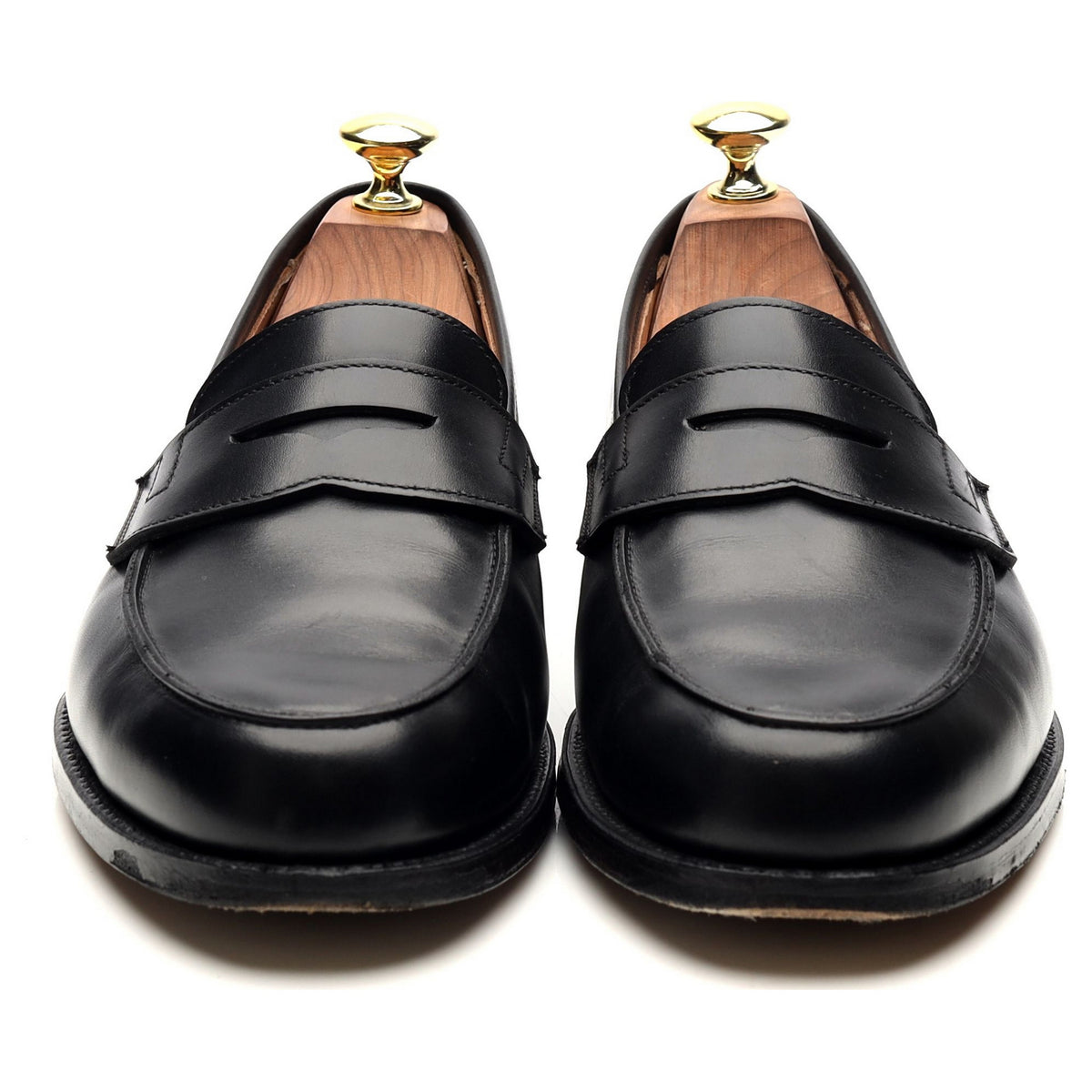 &#39;Grantham 2&#39; Black Leather Loafers UK 7 E