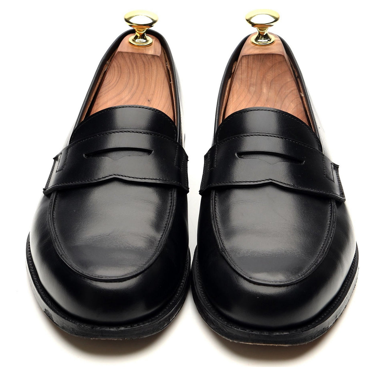 &#39;Grantham 2&#39; Black Leather Loafers UK 7 E