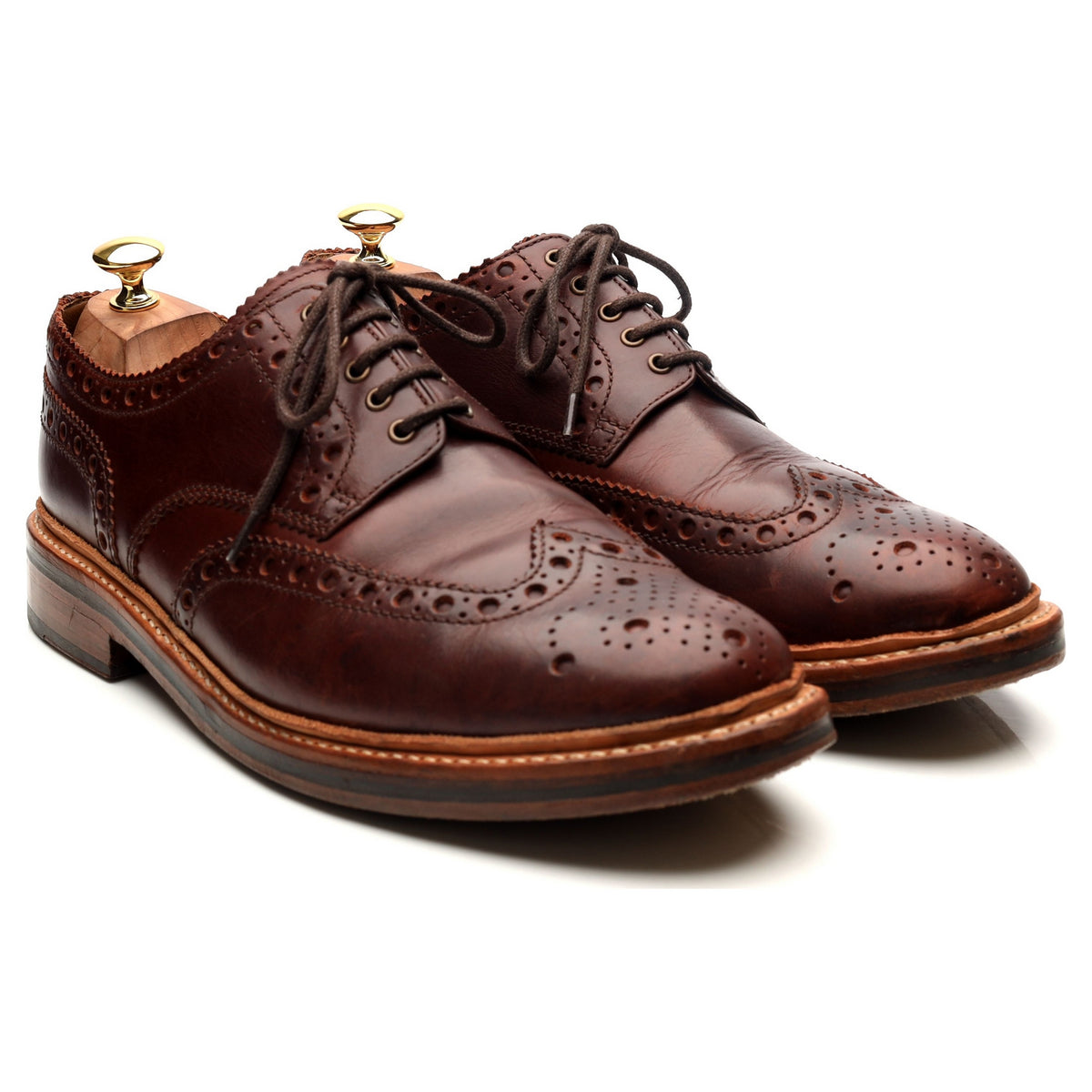 &#39;Archie&#39; Brown Leather Derby Brogues UK 10 G