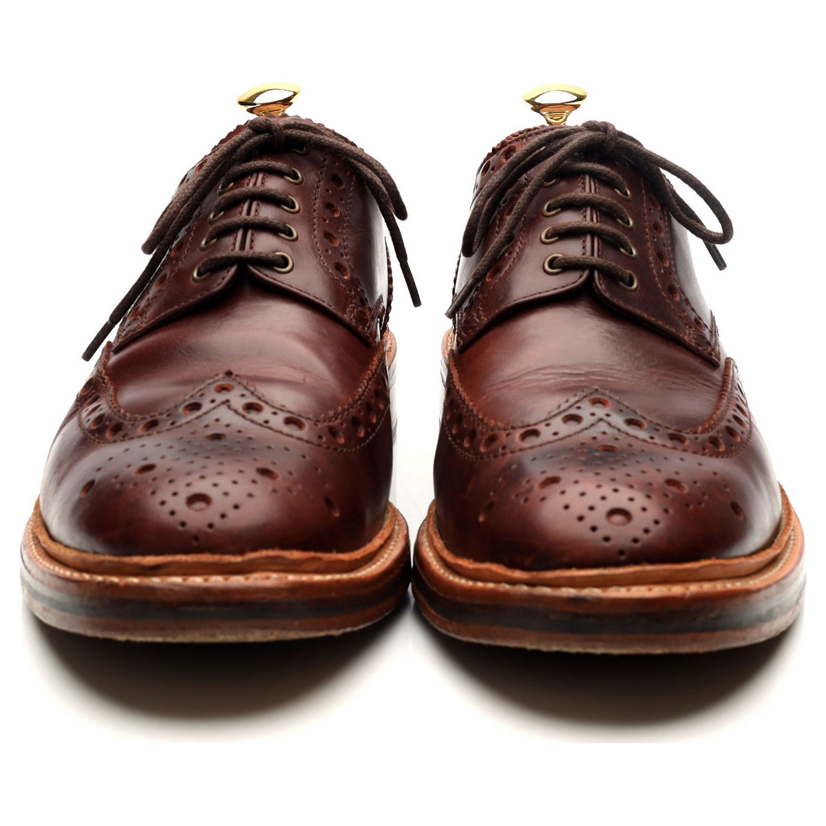 &#39;Archie&#39; Brown Leather Derby Brogues UK 10 G