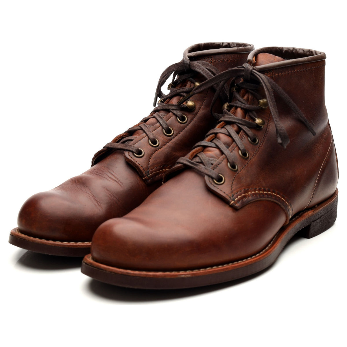 &#39;3343&#39; Brown Leather Blacksmith Boots UK 7 US 8