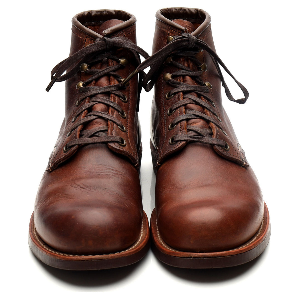 &#39;3343&#39; Brown Leather Blacksmith Boots UK 7 US 8