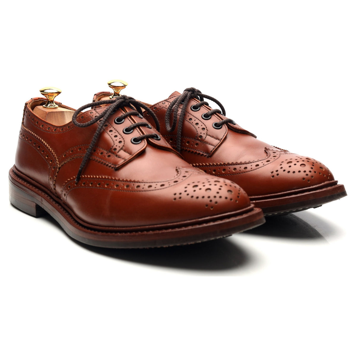 &#39;Bourton&#39; Tan Brown Leather Derby Brogues UK 11