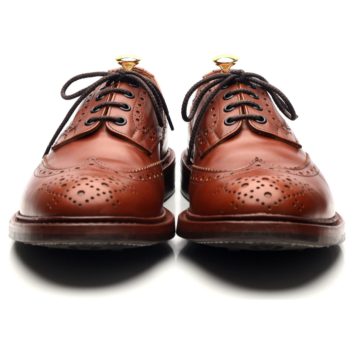 &#39;Bourton&#39; Tan Brown Leather Derby Brogues UK 11