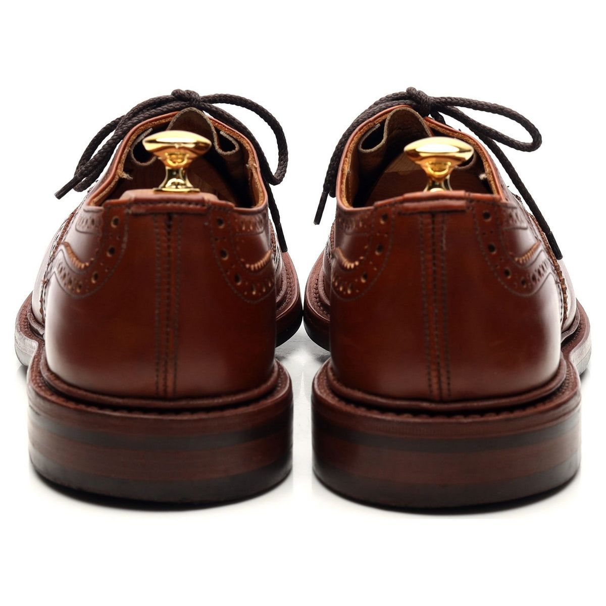 &#39;Bourton&#39; Tan Brown Leather Derby Brogues UK 11