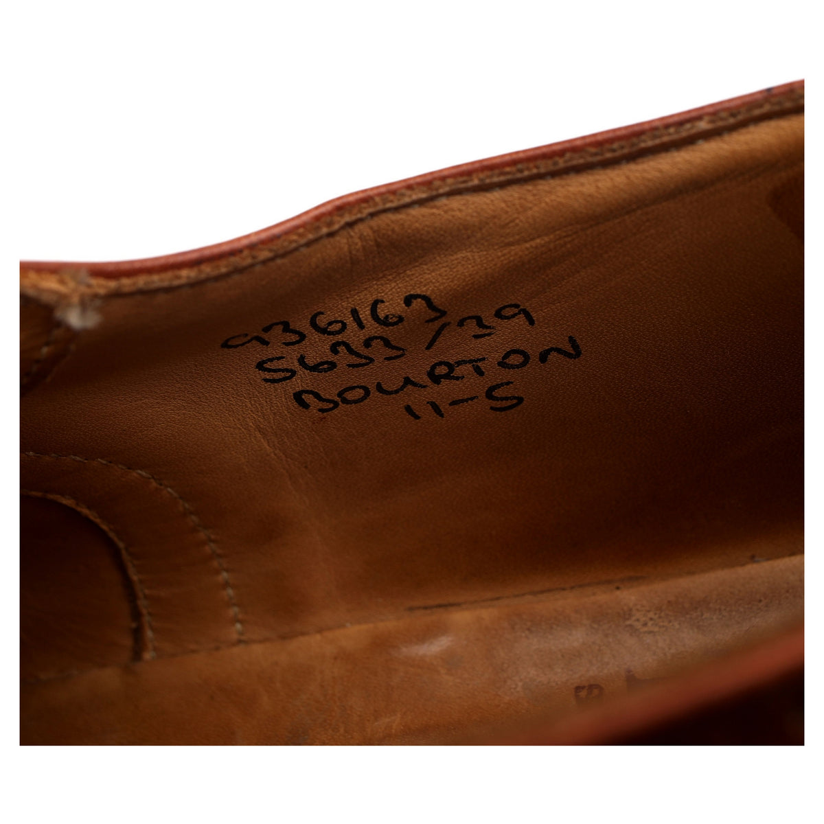 &#39;Bourton&#39; Tan Brown Leather Derby Brogues UK 11