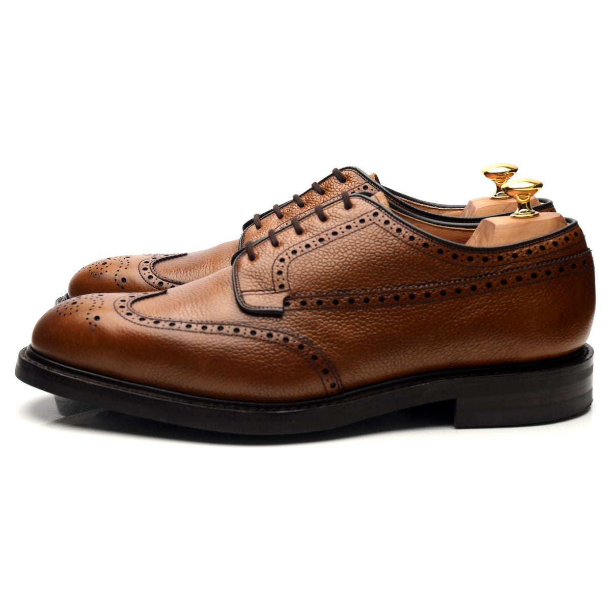 &#39;Grafton&#39; Tan Brown Leather Derby Brogues UK 11 G