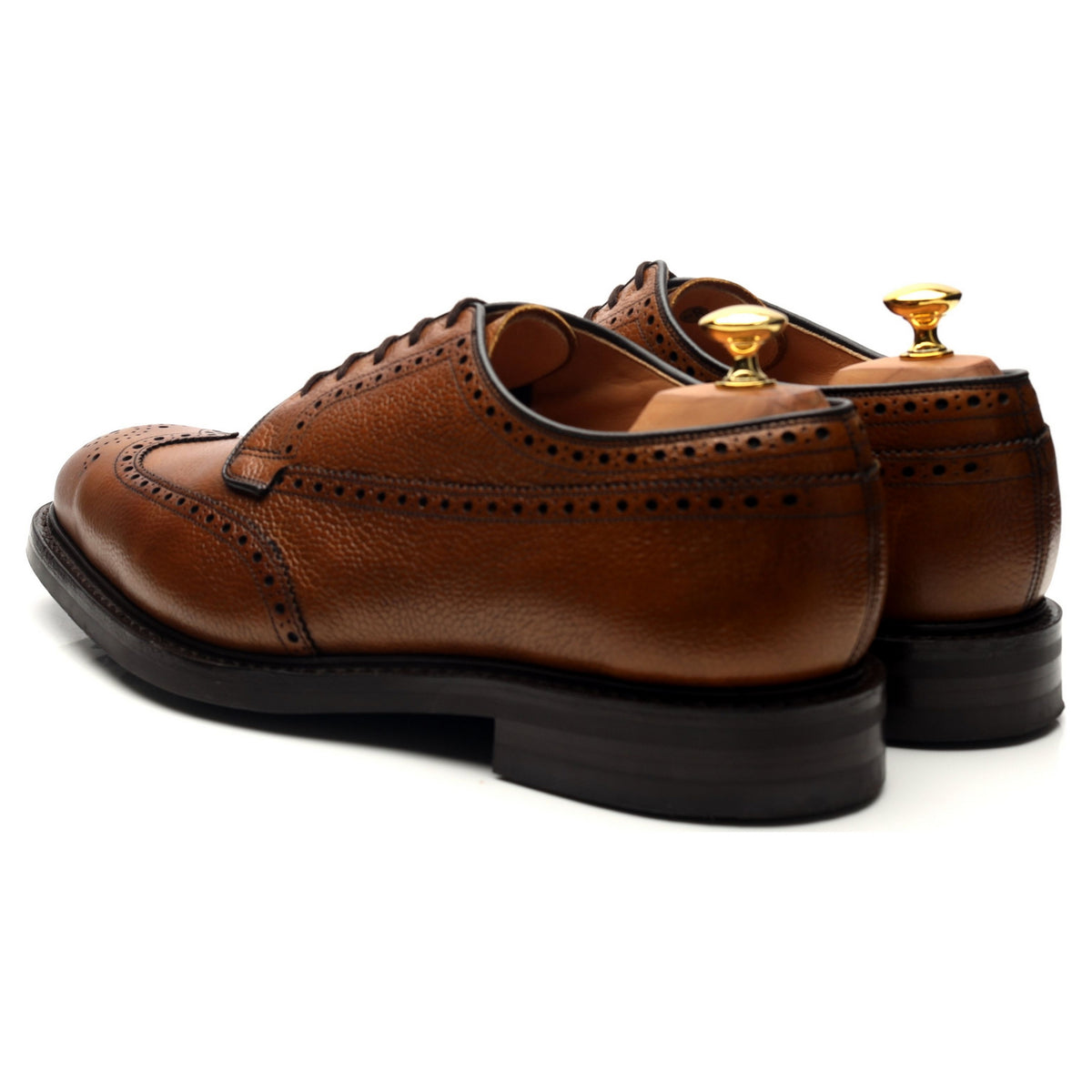 &#39;Grafton&#39; Tan Brown Leather Derby Brogues UK 11 G