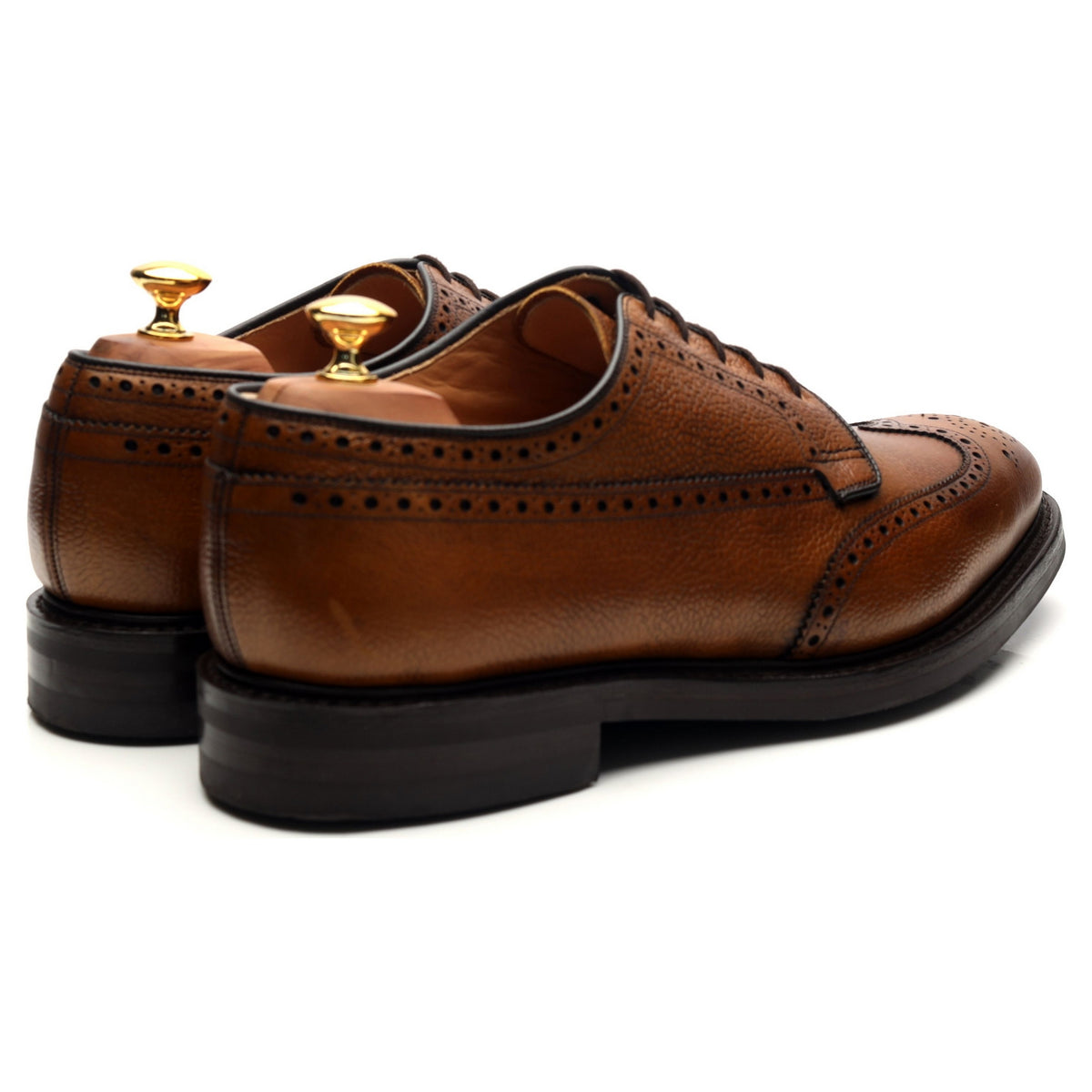 &#39;Grafton&#39; Tan Brown Leather Derby Brogues UK 11 G