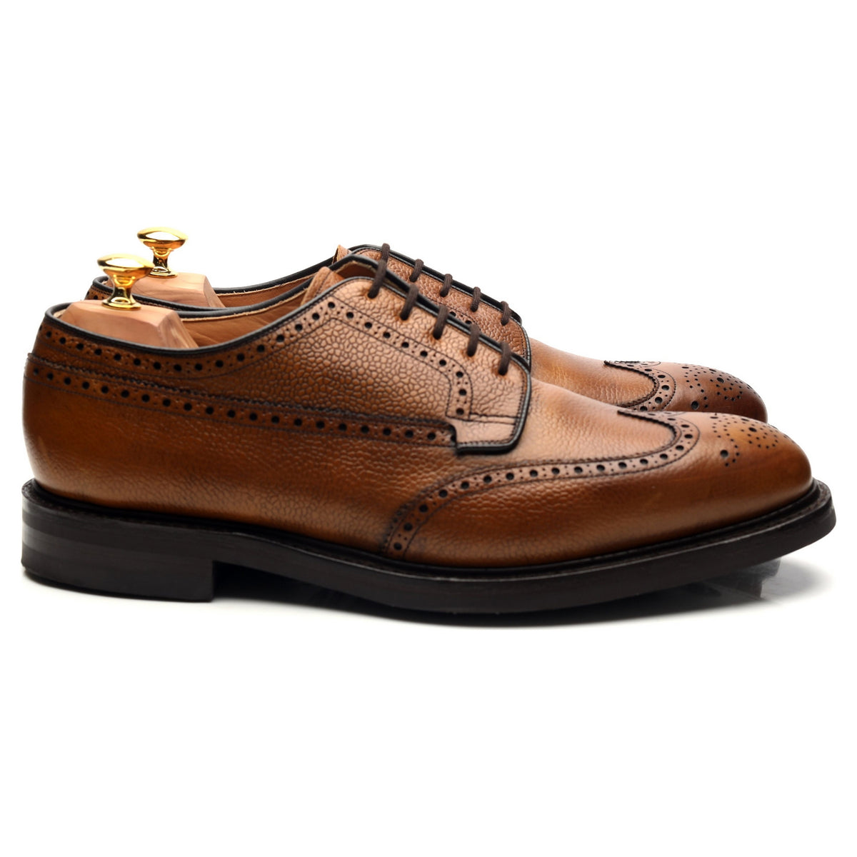 &#39;Grafton&#39; Tan Brown Leather Derby Brogues UK 11 G