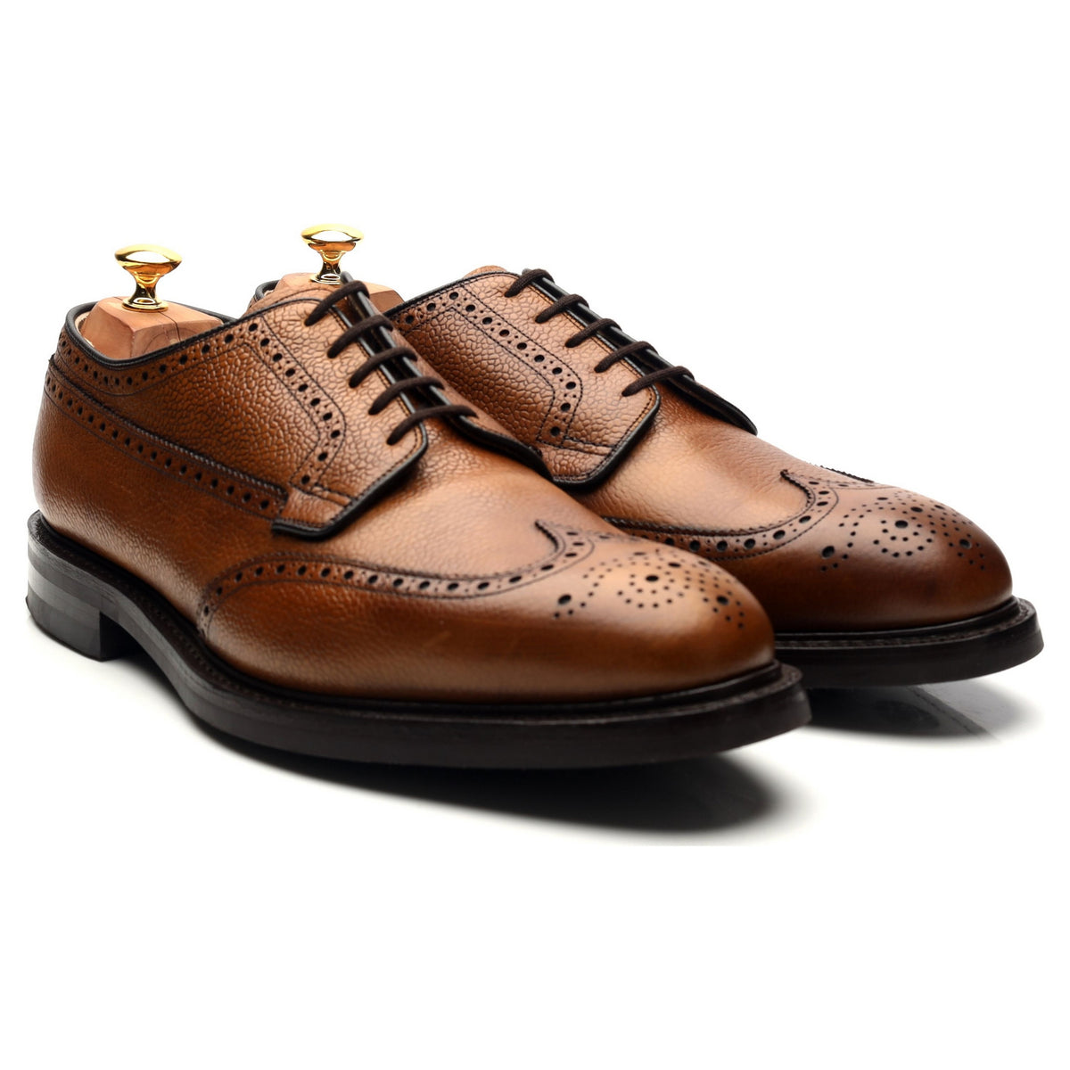 &#39;Grafton&#39; Tan Brown Leather Derby Brogues UK 11 G