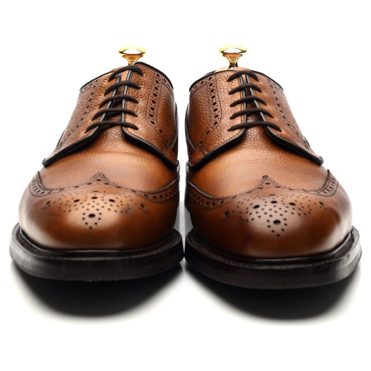 &#39;Grafton&#39; Tan Brown Leather Derby Brogues UK 11 G