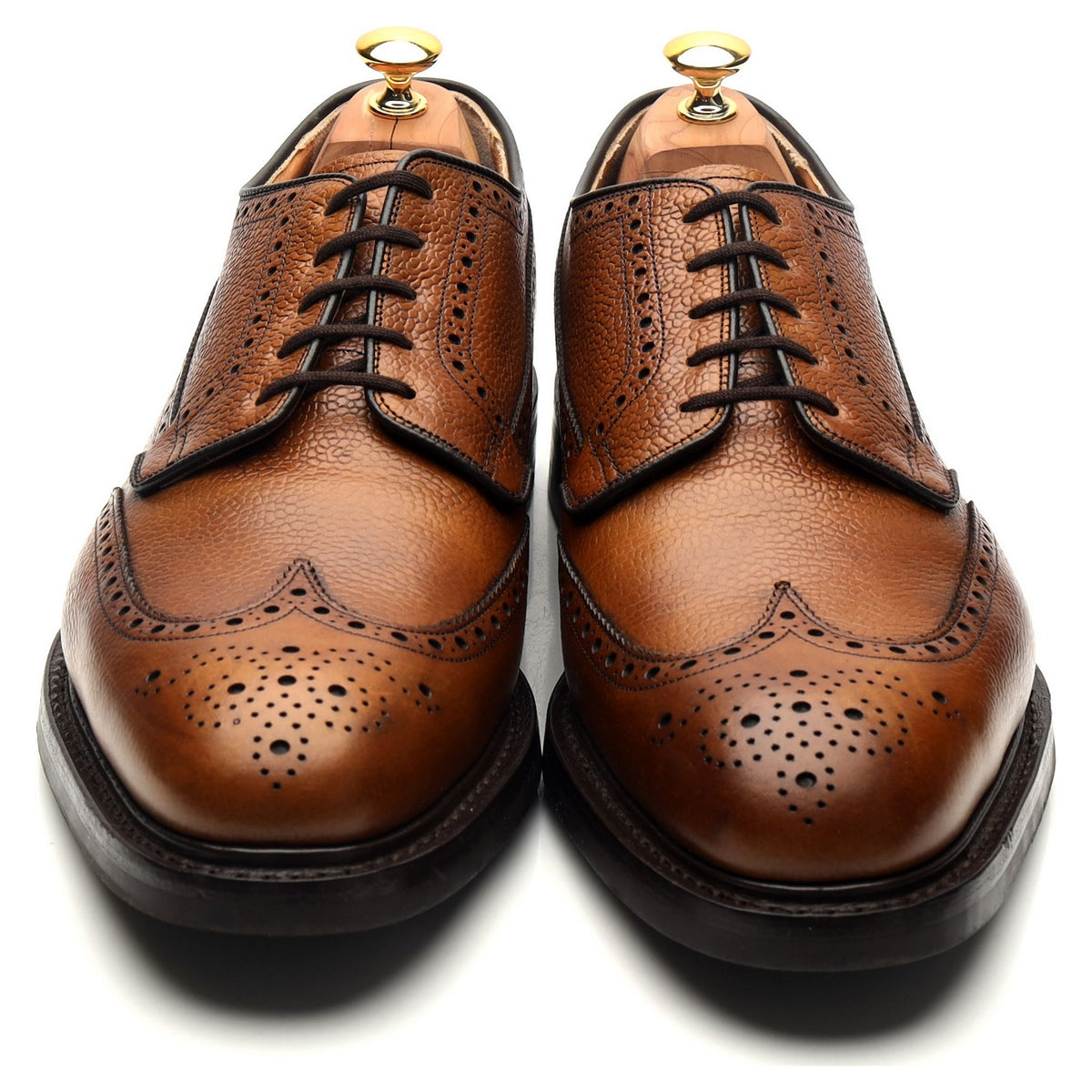 &#39;Grafton&#39; Tan Brown Leather Derby Brogues UK 11 G