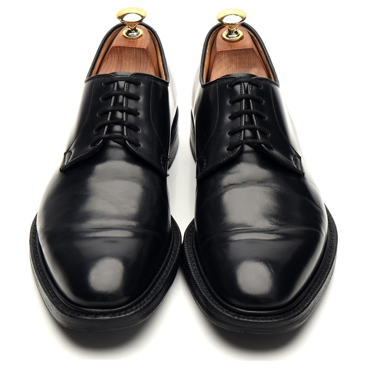 &#39;Bern&#39; Black Leather Derby UK 8 F