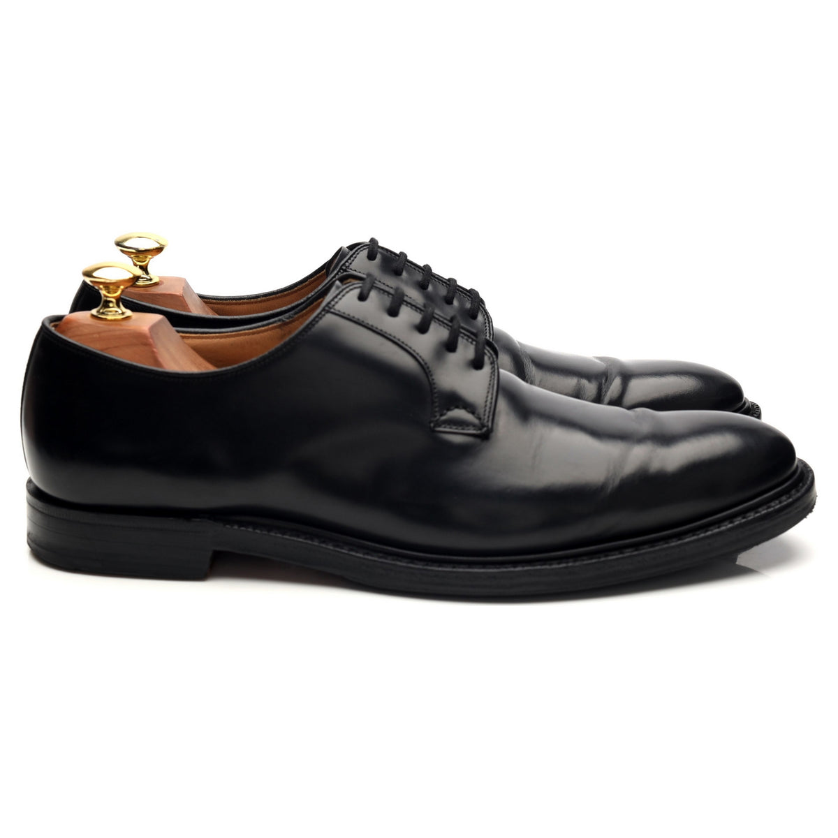 &#39;Bern&#39; Black Leather Derby UK 8 F