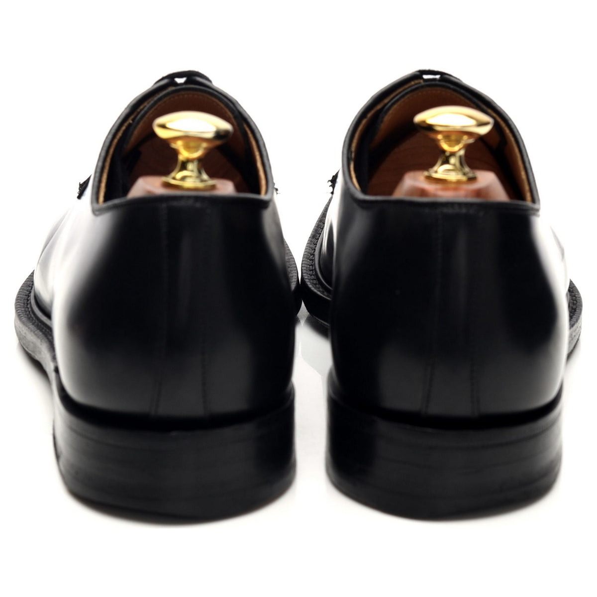 &#39;Bern&#39; Black Leather Derby UK 8 F