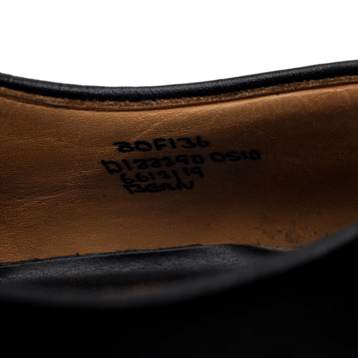 &#39;Bern&#39; Black Leather Derby UK 8 F