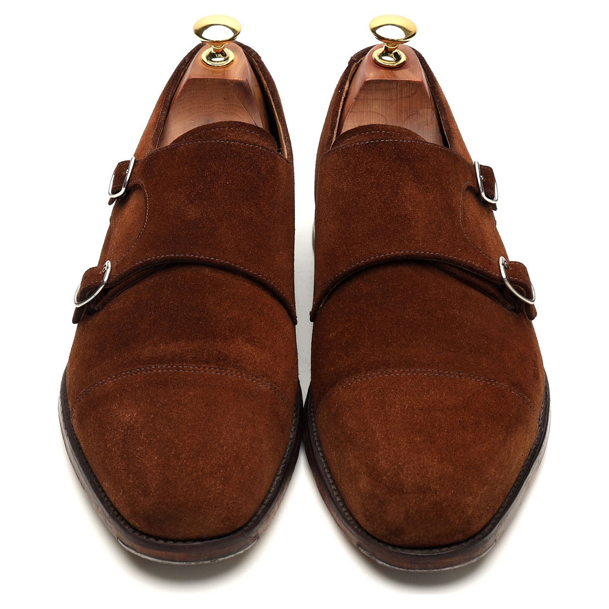 1880 &#39;Cannon&#39; Brown Suede Double Monk Strap UK 9 F