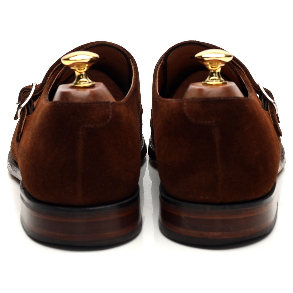 1880 &#39;Cannon&#39; Brown Suede Double Monk Strap UK 9 F