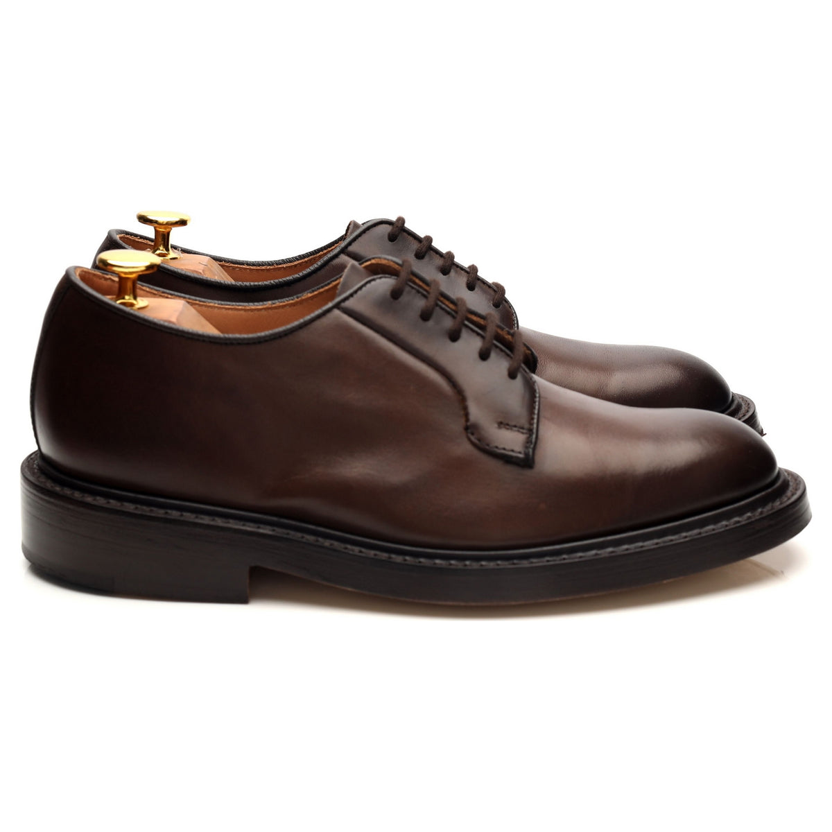 &#39;Robert&#39; Brown Leather Derby UK 6