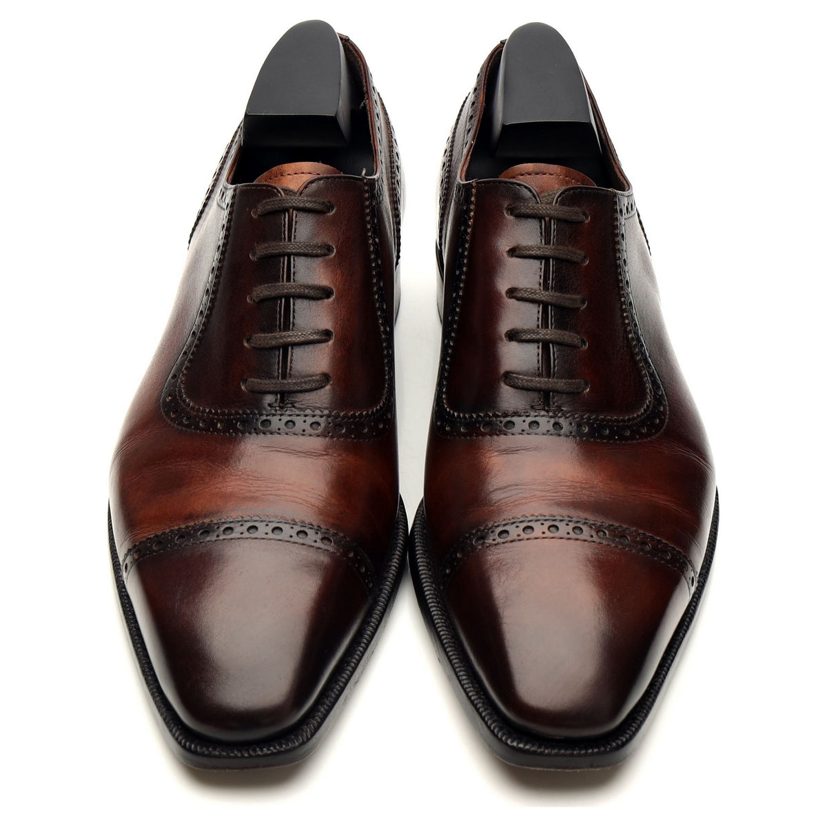 &#39;8618&#39; Dark Brown Leather Oxford UK 8