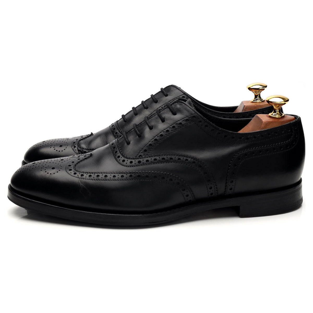 1880 &#39;Buckingham&#39; Black Leather Oxford Brogues UK 9 F