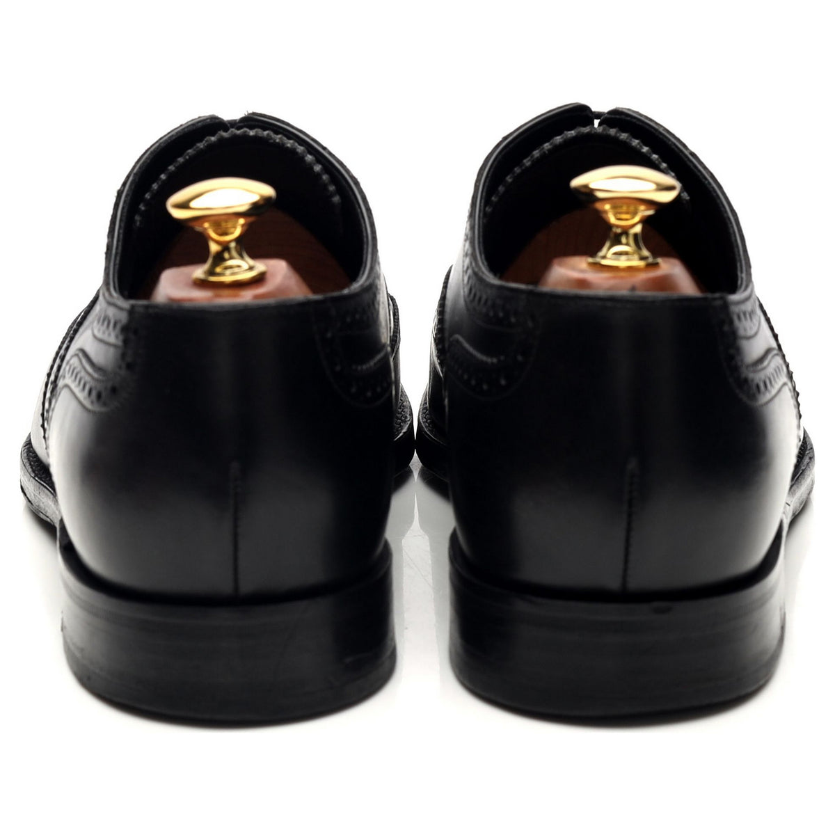 1880 &#39;Buckingham&#39; Black Leather Oxford Brogues UK 9 F