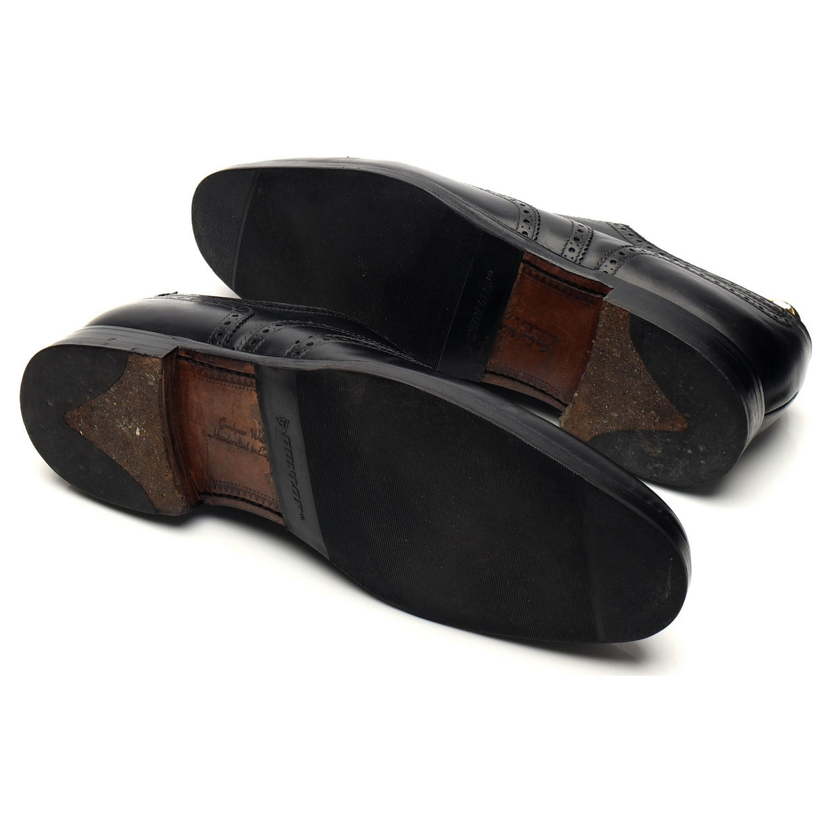 1880 &#39;Buckingham&#39; Black Leather Oxford Brogues UK 9 F
