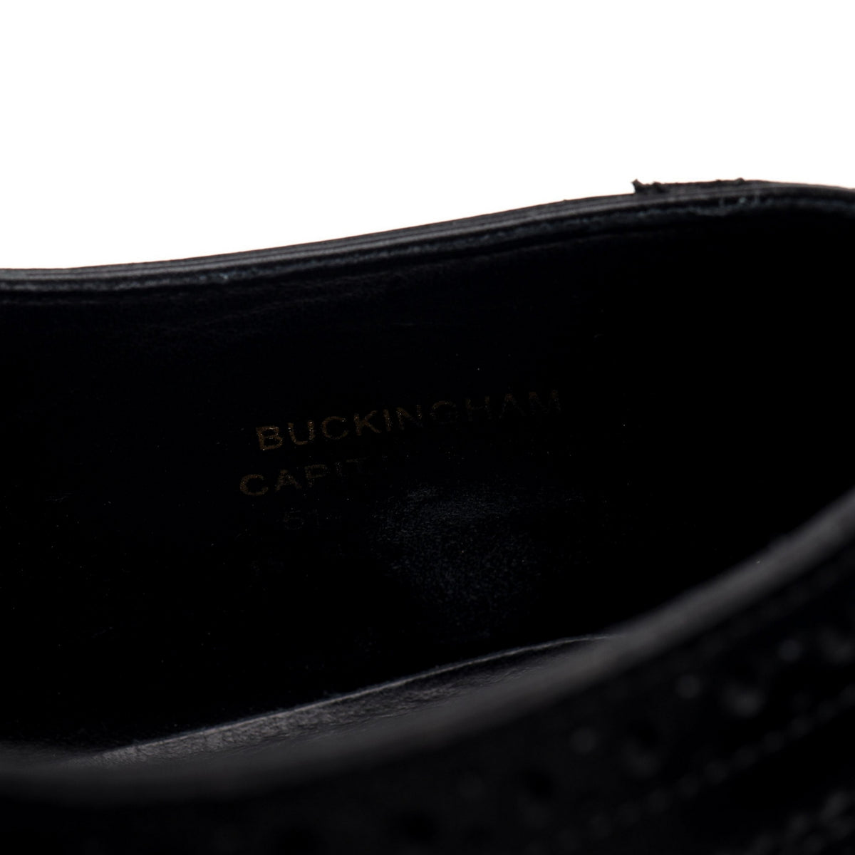 1880 &#39;Buckingham&#39; Black Leather Oxford Brogues UK 9 F