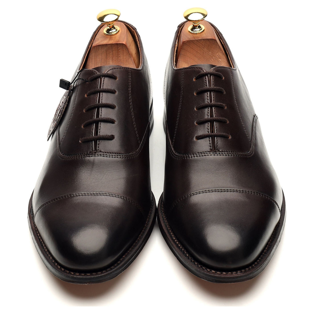 &#39;Barnet&#39; Dark Brown Leather Oxford UK 10