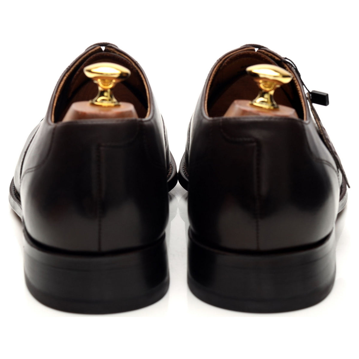 &#39;Barnet&#39; Dark Brown Leather Oxford UK 10