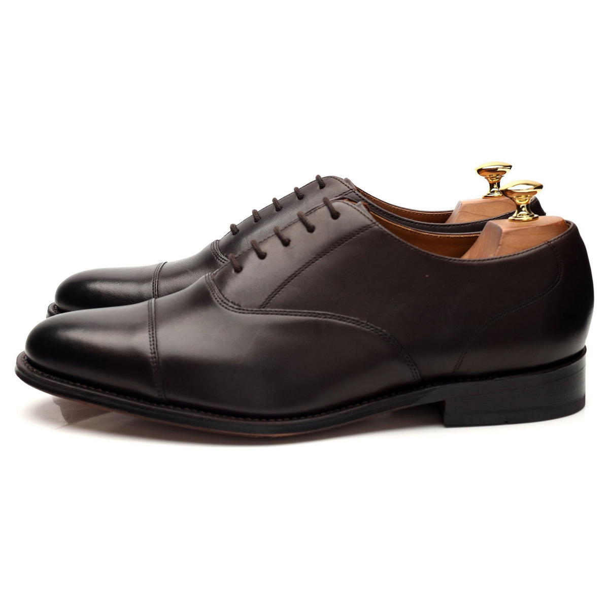 &#39;Barnet&#39; Dark Brown Leather Oxford UK 10