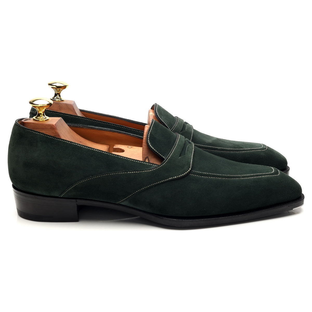 Deco &#39;Joyce&#39; Green Suede Loafers UK 7.5 F