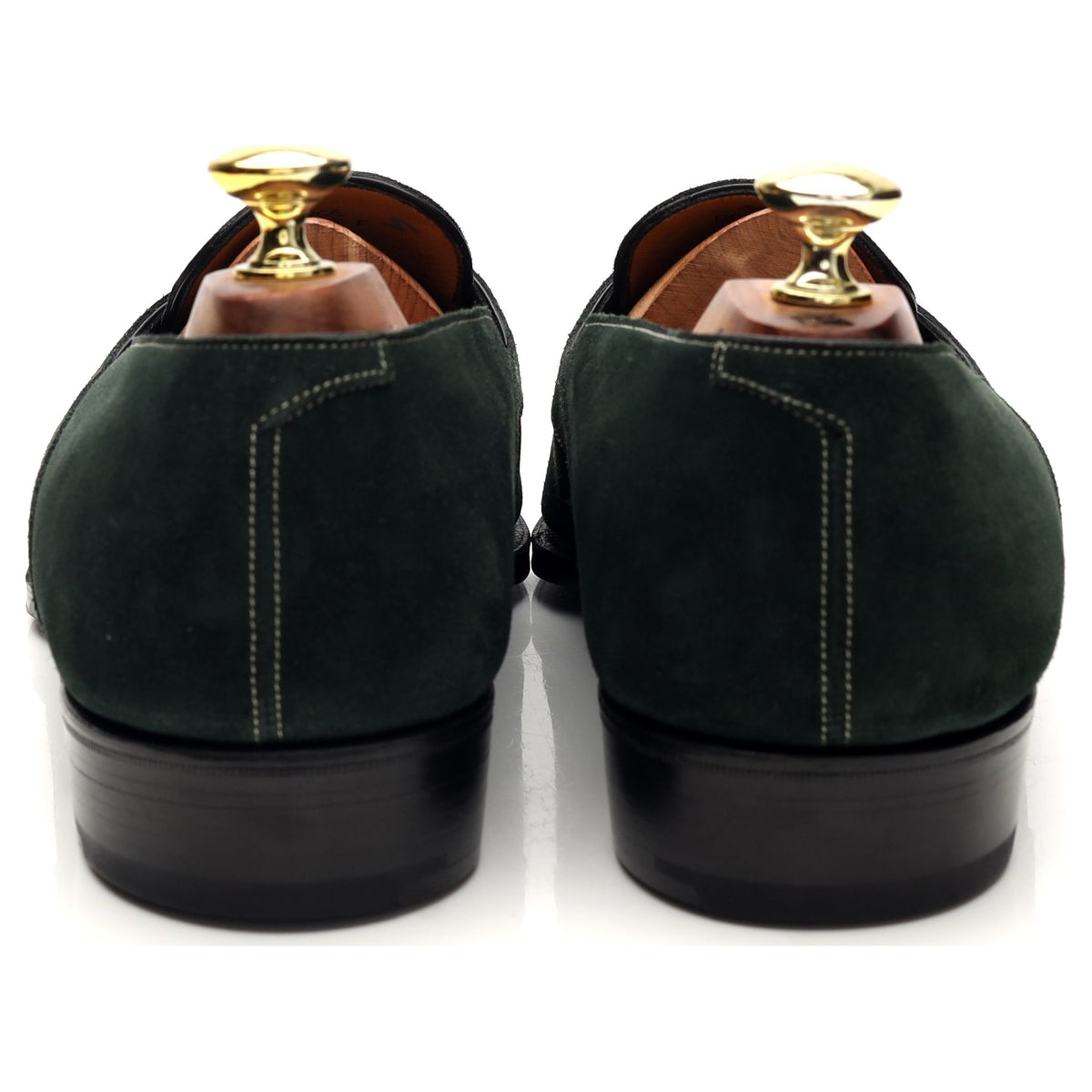 Deco &#39;Joyce&#39; Green Suede Loafers UK 7.5 F