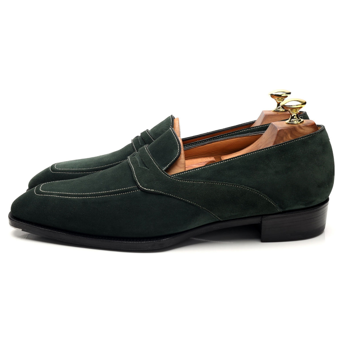 Deco &#39;Joyce&#39; Green Suede Loafers UK 7.5 F