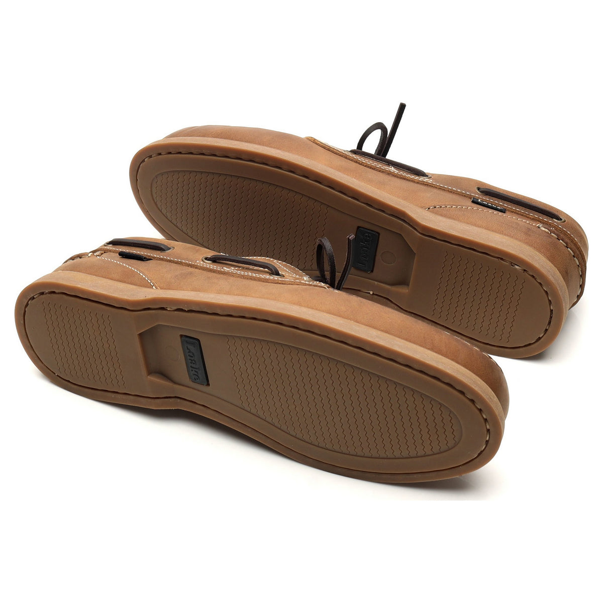 &#39;Lymington&#39; Brown Nubuck Moccasin Boat Shoes UK 9.5
