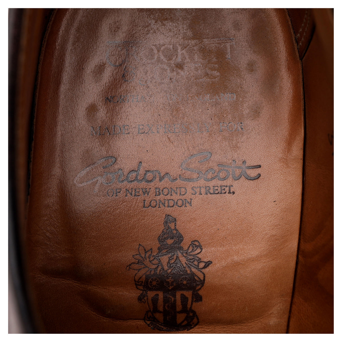 Gordon Scott &#39;Wellington&#39; Brown Leather Derby Brogues UK 9 F