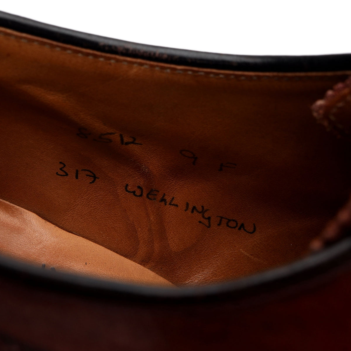 Gordon Scott &#39;Wellington&#39; Brown Leather Derby Brogues UK 9 F