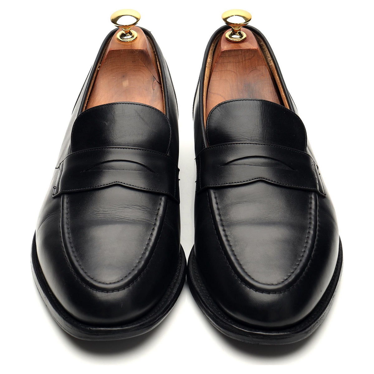 &#39;Salisbury&#39; Black Leather Loafers UK 9 G